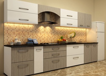 Modular Straight Kitchen design in Chennai